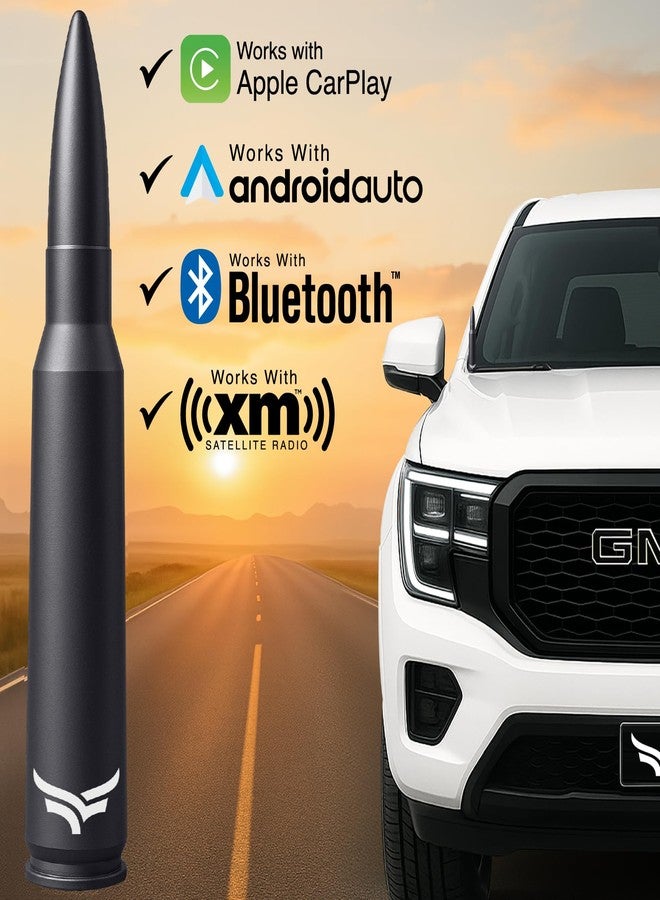 EcoAuto 50 Cal Badass Bullet Antenna® Fits Chevy Silverado & GMC Sierra Truck Accessories — Short Replacement Antenna for Trucks — Chevy Silverado 1500 Accessories — Ditch The Whip & Upgrade Your Truck - Image 3